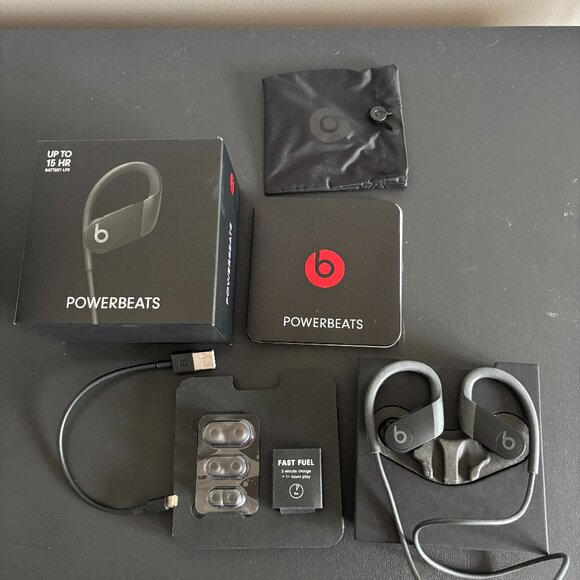 POWER BEATS by Dr Dre Powerbeats - Up to 15 Hours of listening time - With Box - Picture 1 of 10